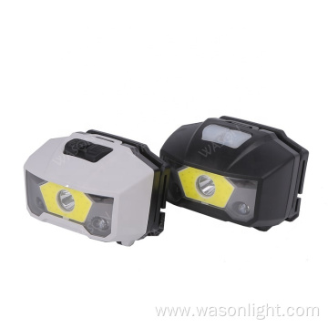 New Motion Sensor Rechargeable Head Torch COB Wide Beam Led Head Lamp For Camping Outdoor And Household